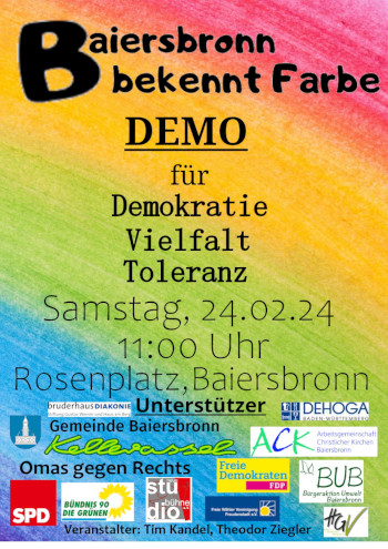 Plakat von Baiersbronn bekennt Farbe