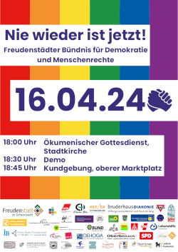 Nie wieder ist jetzt Freudenstadt 16 April 2024